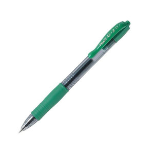 PILOT-G-2  ROLLER ENCRE GEL-GREEN-MEDIUM TIP