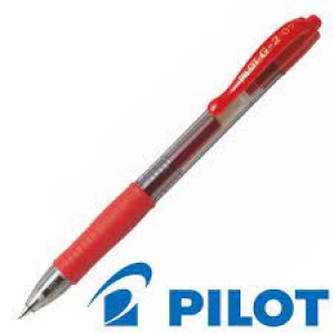 PILOT-G-2-ROLLER ENCRE GEL RED MEDIUM TIP